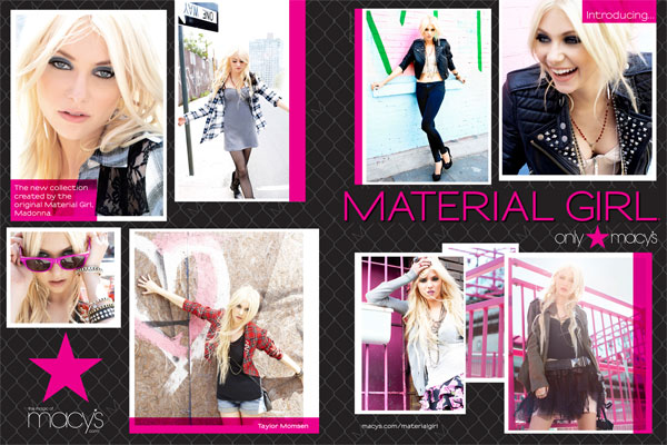 Taylor Momsen Material Girl Ad