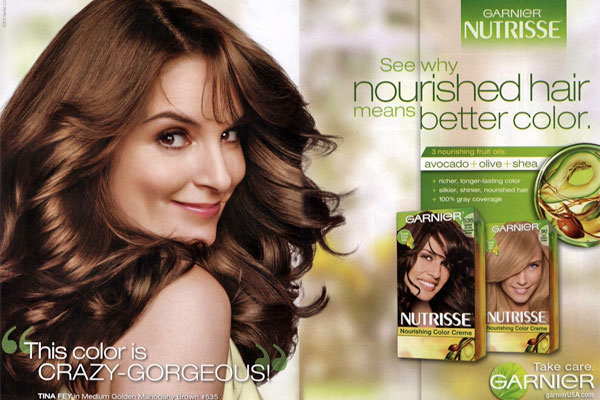 Tina Fey Garnier Nutrisse celebrity endorsements