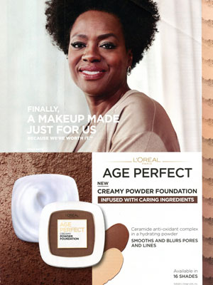 Viola Davis L'Oreal Age Perfect Makeup