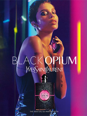 Zoe Kravitz YSL Black Opium Neon