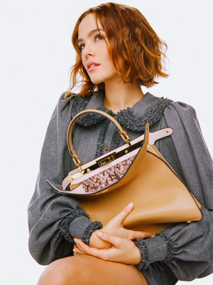 Zoey Deutch Fendi Peekaboo Bag