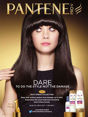 Zooey Deschanel Pantene celebrity endorsement ads
