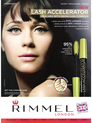 Zooey Deschanel Rimmel London makeup celebrity beauty endorsements