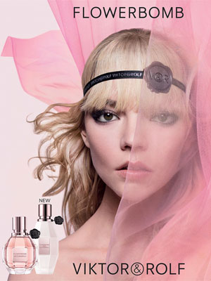 Anya Taylor-Joy Viktor & Rolf Flowerbomb Ad