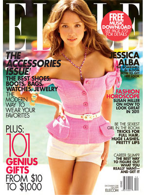 Jessica Alba Elle Magazine December 2010