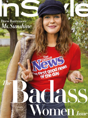 Drew Barrymore InStyle August 2020