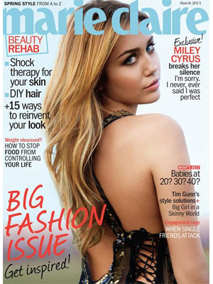 Miley Cyrus Marie Claire Magazine March 2011