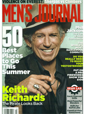 Keith Richards Men's Journal Magazine July 2013