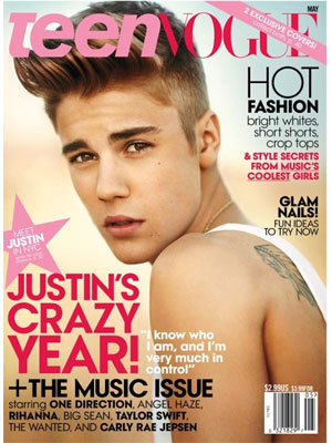 Justin Bieber Teen Vogue Magazine May 2013