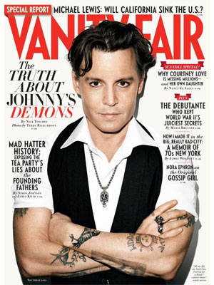 Johnny Depp Vanity Fair Magazine November 2011